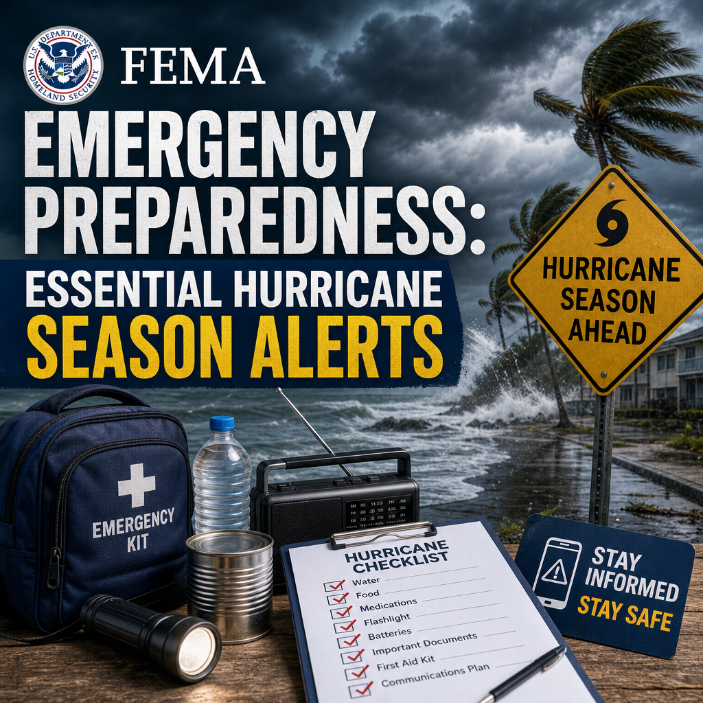 Illustration of FEMA Emergency Preparedness: Essential Hurricane Season Alerts