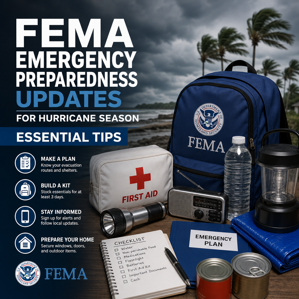 Illustration of FEMA Emergency Preparedness Updates for Hurricane Season: Essential Tips