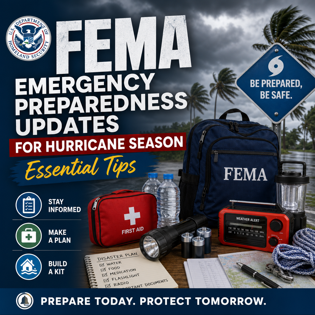Illustration of FEMA Emergency Preparedness Updates for Hurricane Season: Essential Tips