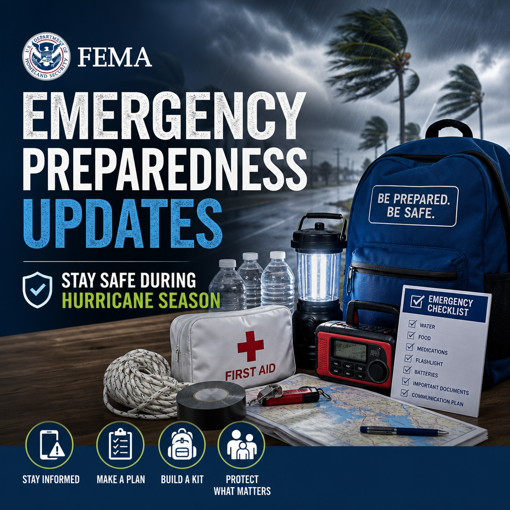 Illustration of FEMA Emergency Preparedness Updates: Stay Safe During Hurricane Season