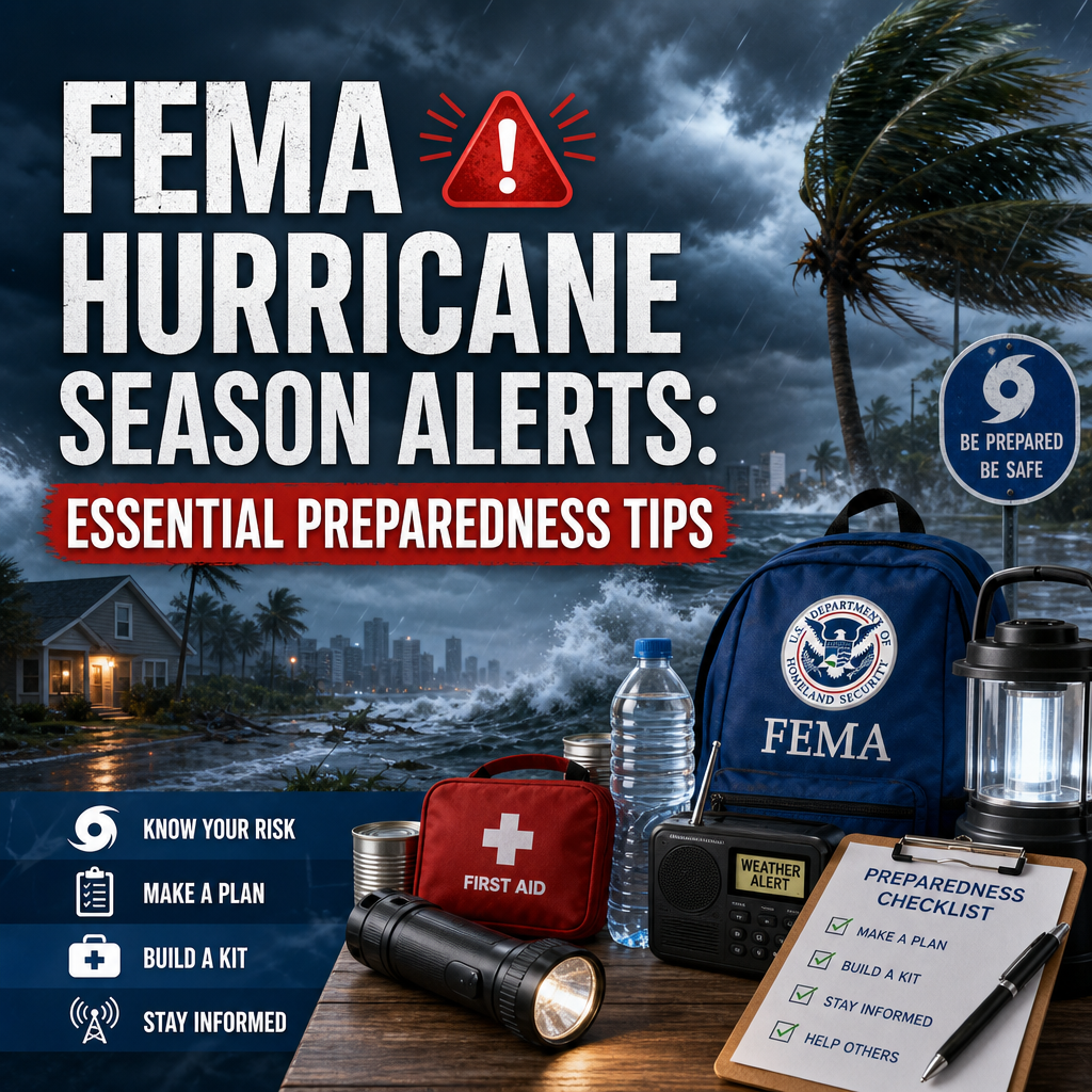 Illustration of FEMA Hurricane Season Alerts: Essential Preparedness Tips