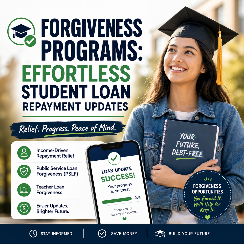 Illustration of Forgiveness Programs: Effortless Student Loan Repayment Updates