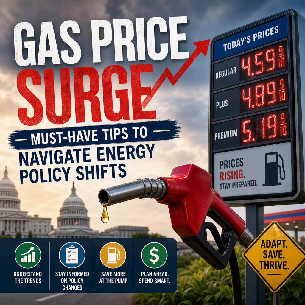 Illustration of Gas Price Surge: Must-Have Tips to Navigate Energy Policy Shifts