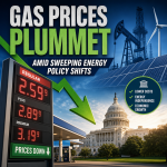 Illustration of Gas Prices Plummet Amid Sweeping Energy Policy Shifts