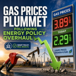 Illustration of Gas Prices Plummet Following Energy Policy Overhaul