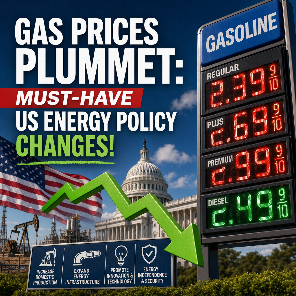 Illustration of Gas Prices Plummet: Must-Have US Energy Policy Changes!
