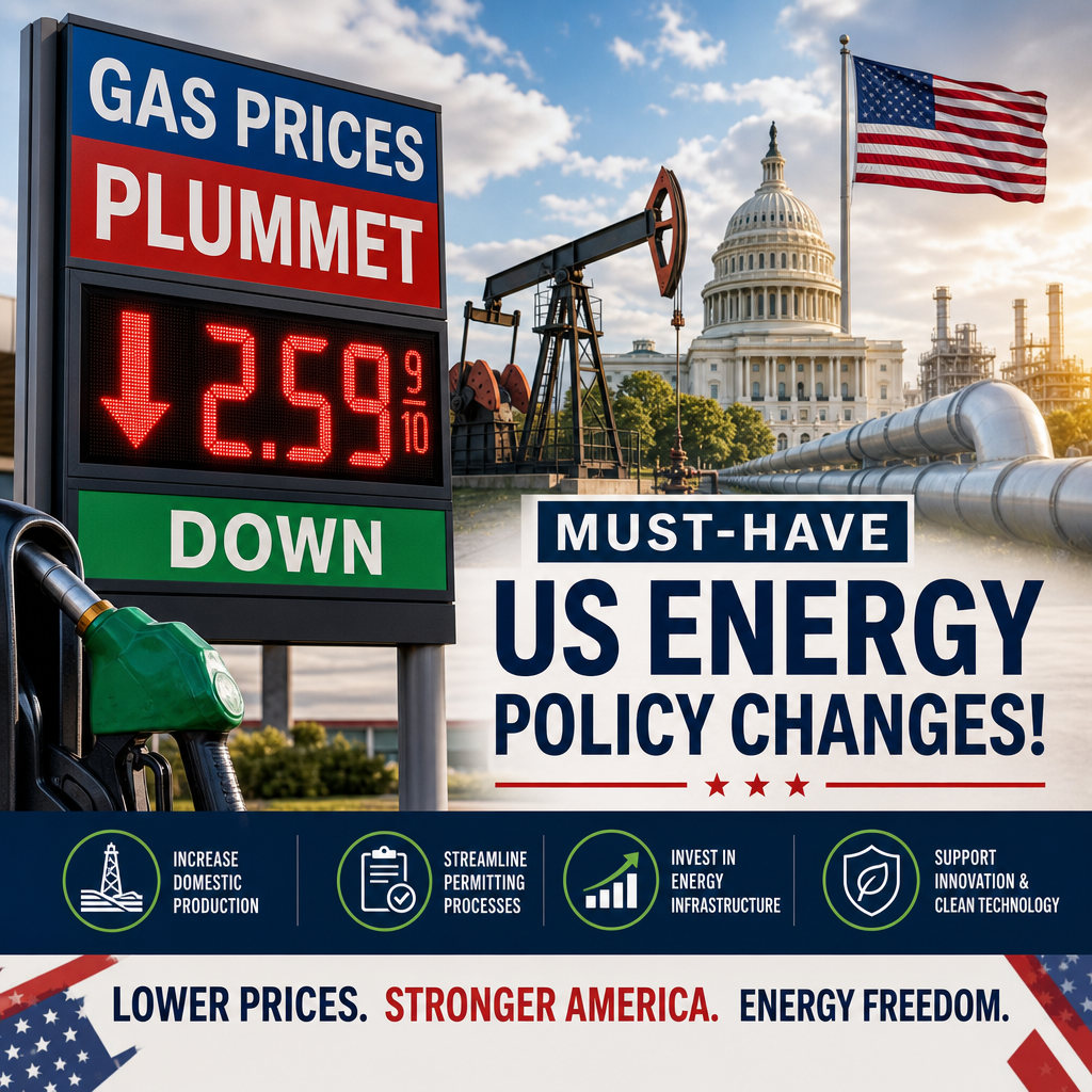 Additional Illustration of Gas Prices Plummet: Must-Have US Energy Policy Changes!
