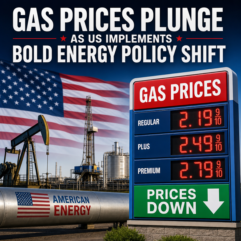 Additional Illustration of Gas Prices Plunge as US Implements Bold Energy Policy Shift