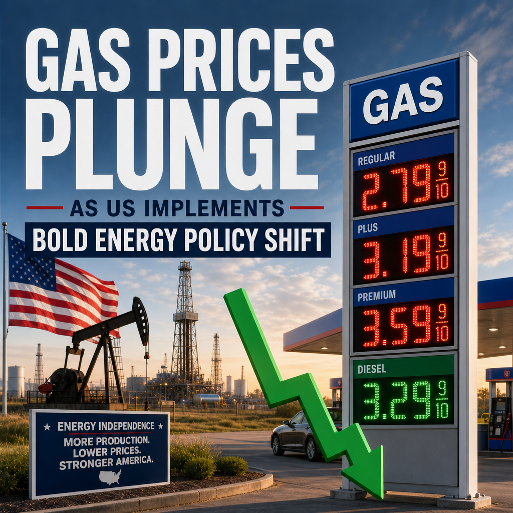 Additional Illustration of Gas Prices Plunge as US Implements Bold Energy Policy Shift