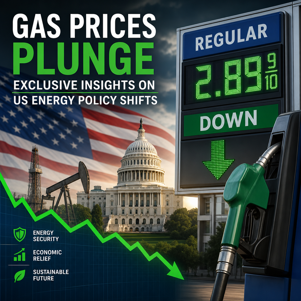 Illustration of Gas Prices Plunge: Exclusive Insights on US Energy Policy Shifts