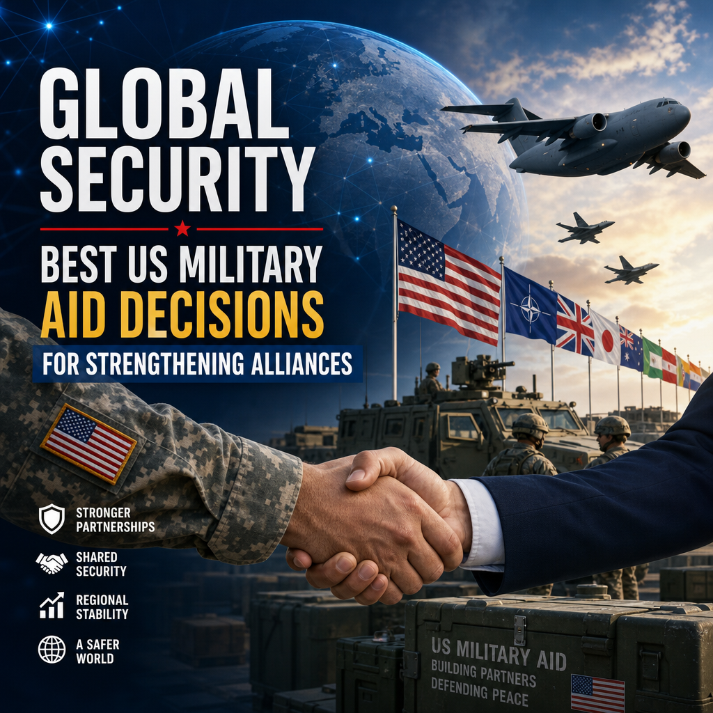 Illustration of Global Security: Best US Military Aid Decisions for Strengthening Alliances