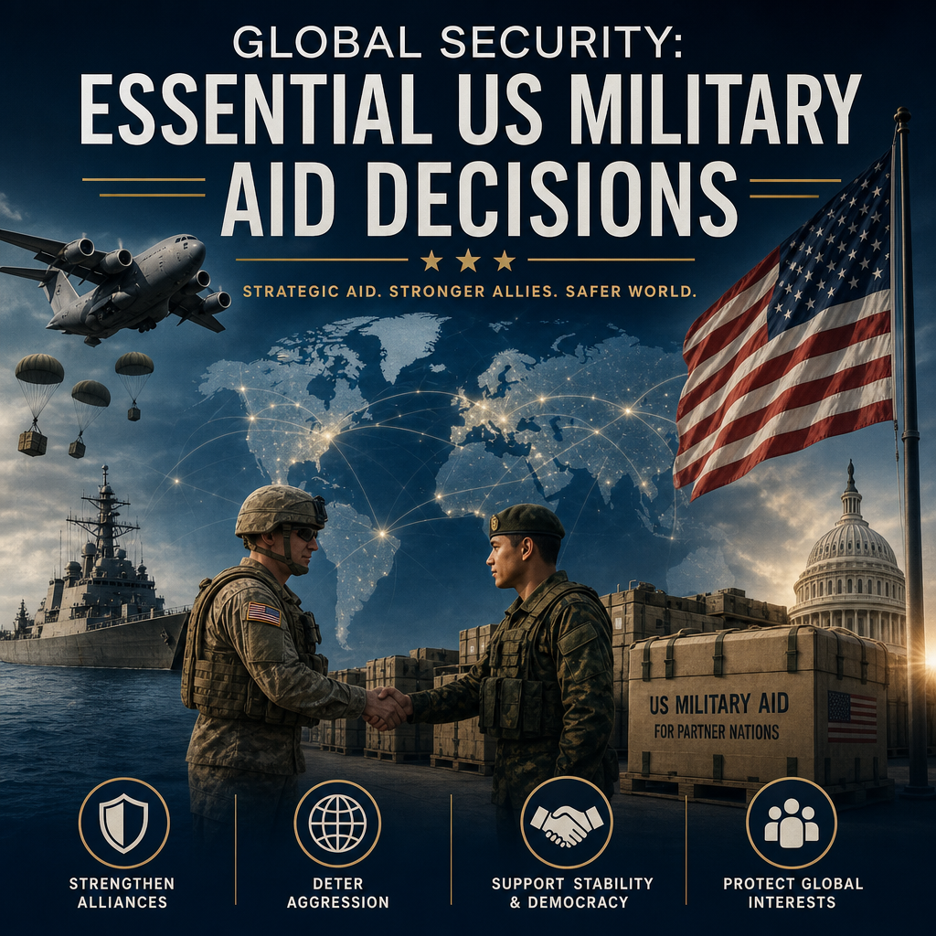 Illustration of Global Security: Essential US Military Aid Decisions