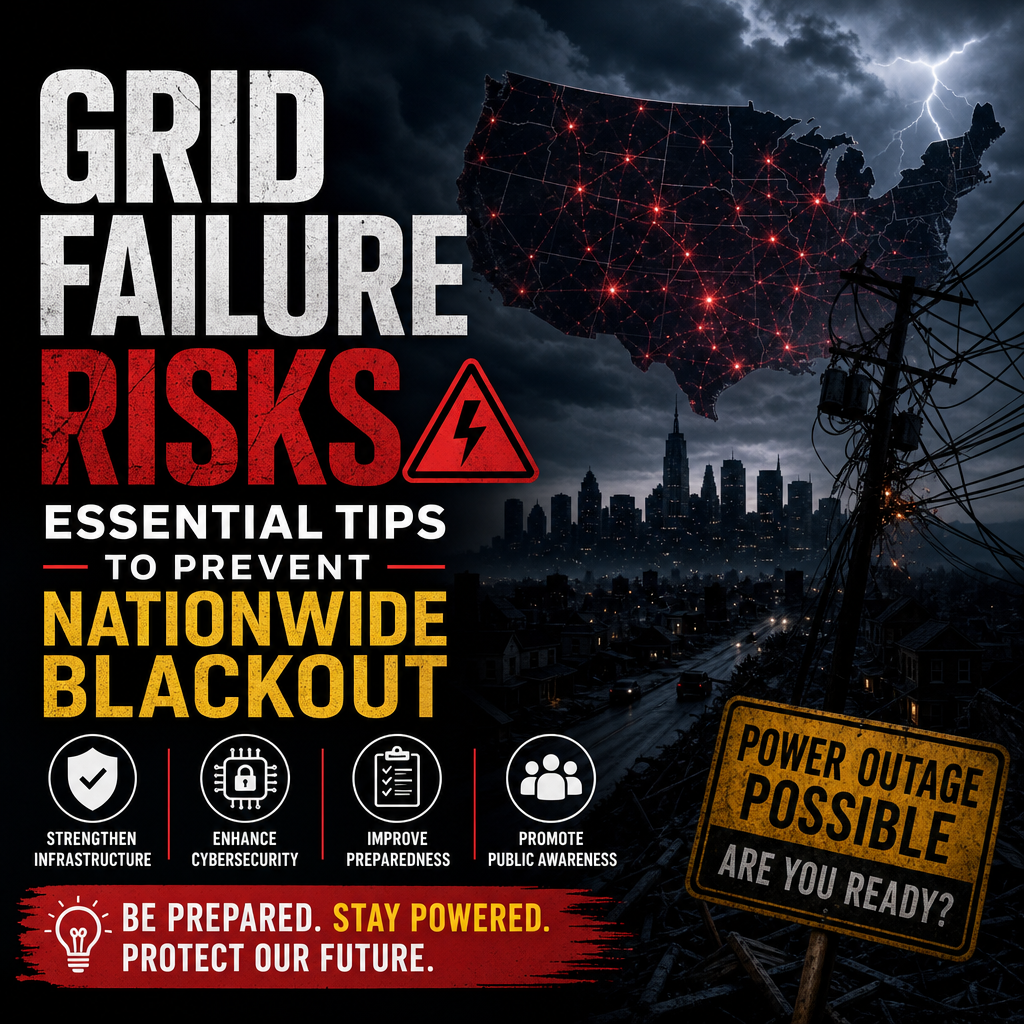 Illustration of Grid Failure Risks: Essential Tips to Prevent Nationwide Blackout