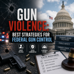 Illustration of Gun Violence: Best Strategies for Federal Gun Control