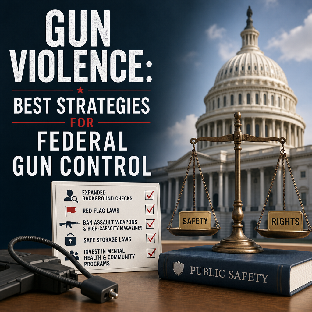 Illustration of Gun Violence: Best Strategies for Federal Gun Control