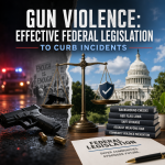 Illustration of Gun Violence: Effective Federal Legislation to Curb Incidents