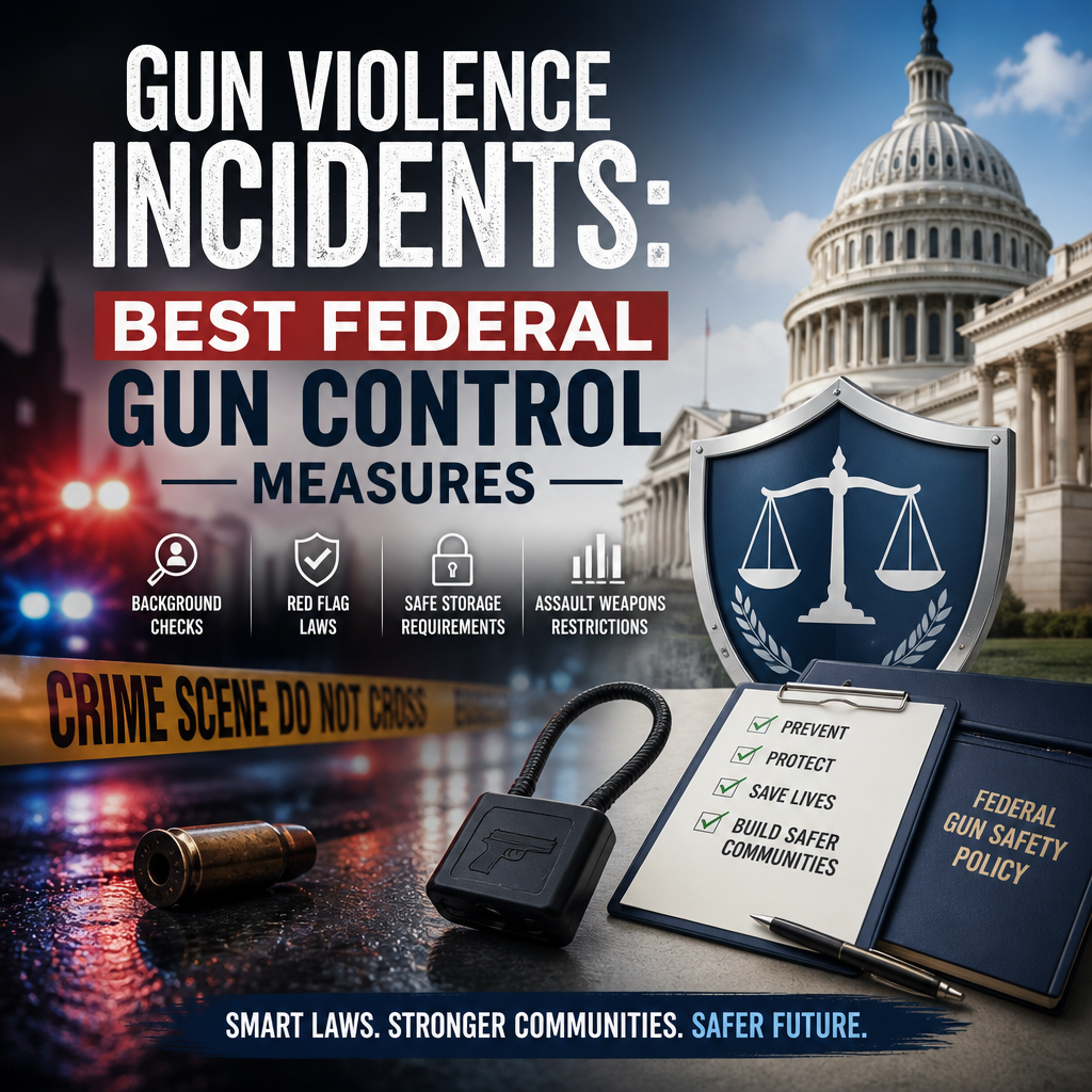 Illustration of Gun Violence Incidents: Best Federal Gun Control Measures