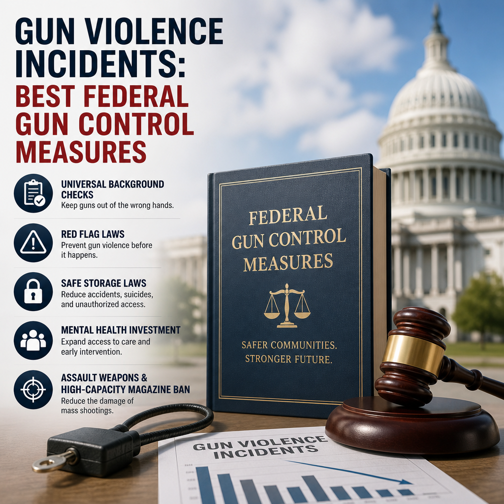 Illustration of Gun Violence Incidents: Best Federal Gun Control Measures