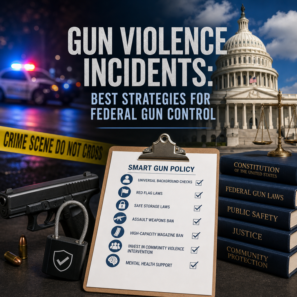 Illustration of Gun Violence Incidents: Best Strategies for Federal Gun Control