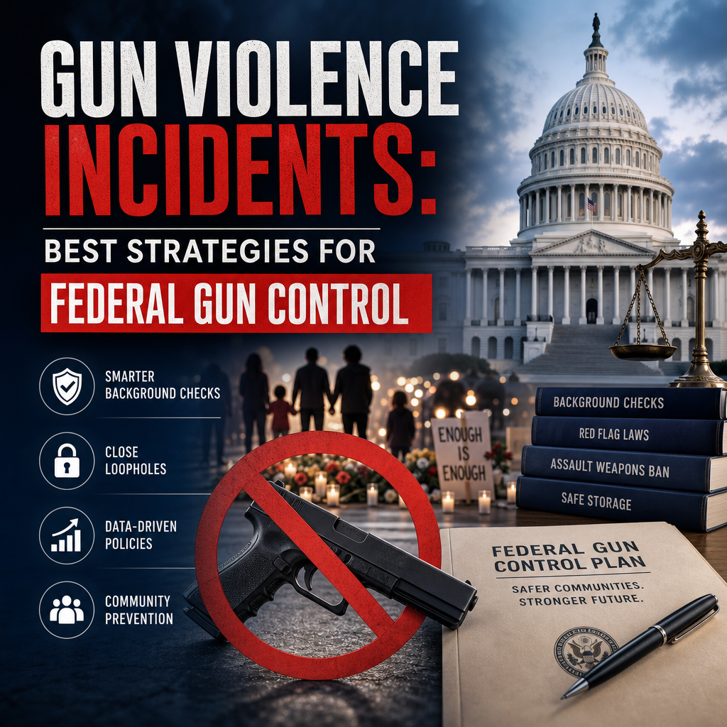 Illustration of Gun Violence Incidents: Best Strategies for Federal Gun Control
