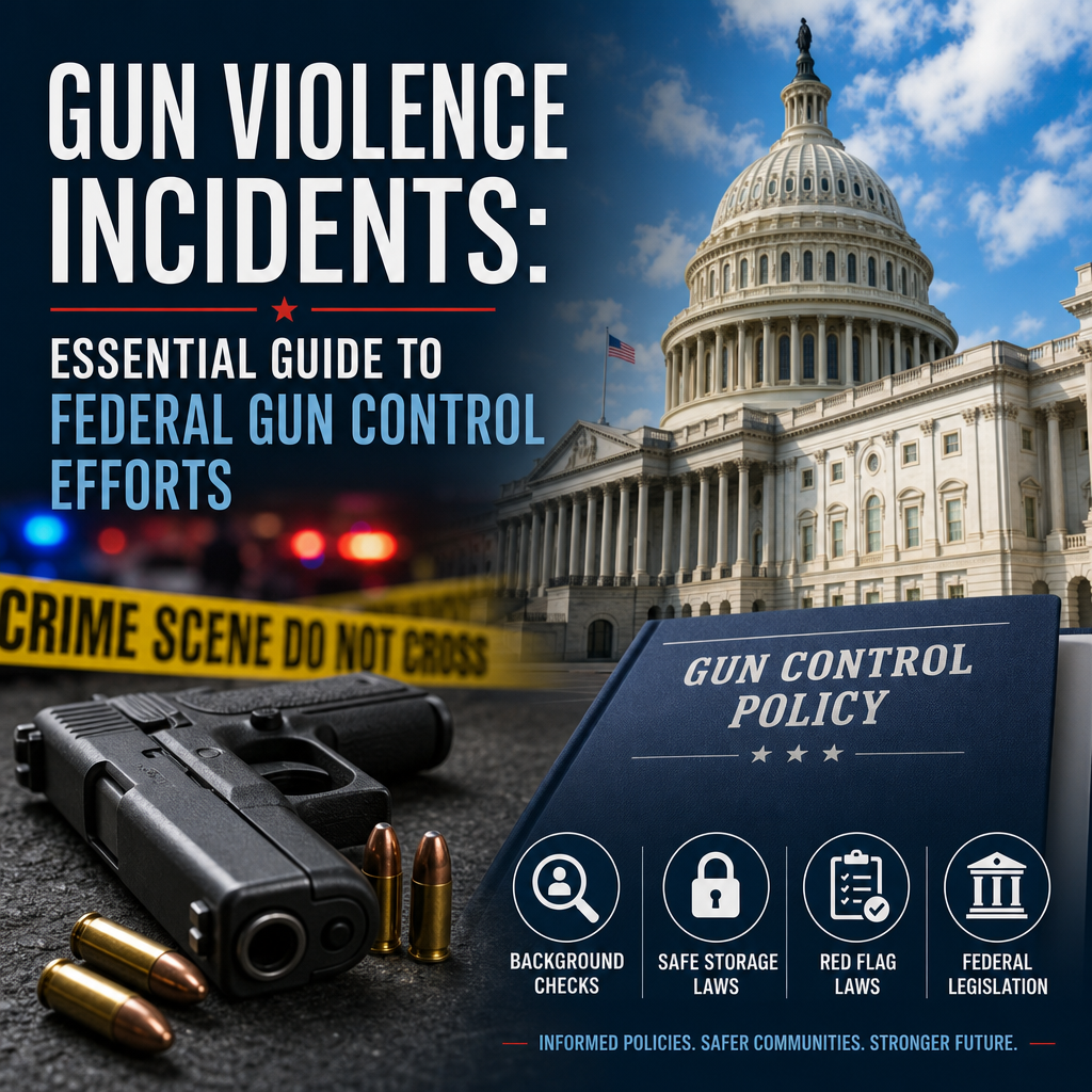 Illustration of Gun Violence Incidents: Essential Guide to Federal Gun Control Efforts