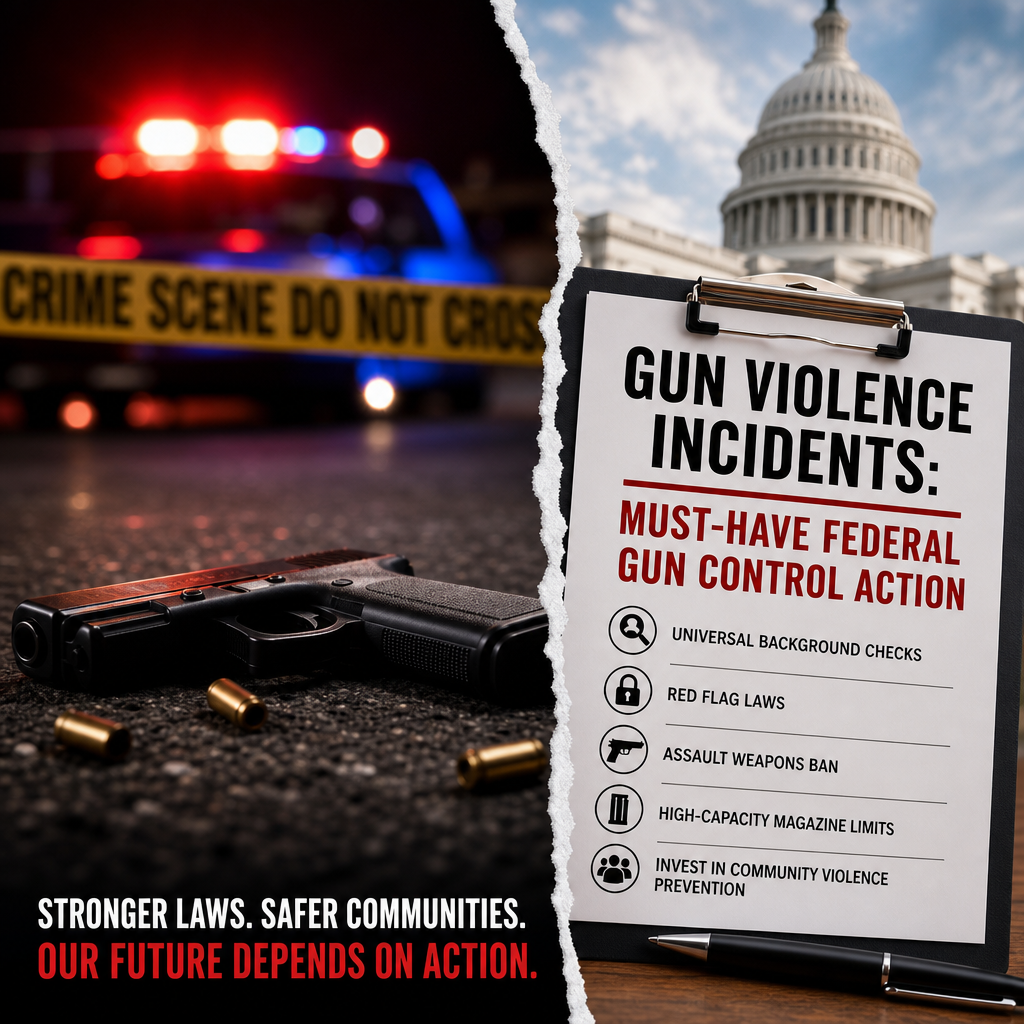 Additional Illustration of Gun Violence Incidents: Must-Have Federal Gun Control Action