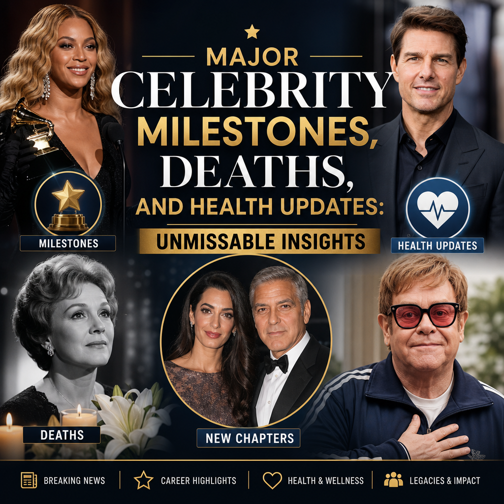 Additional Illustration of Major Celebrity Milestones, Deaths, and Health Updates: Unmissable Insights