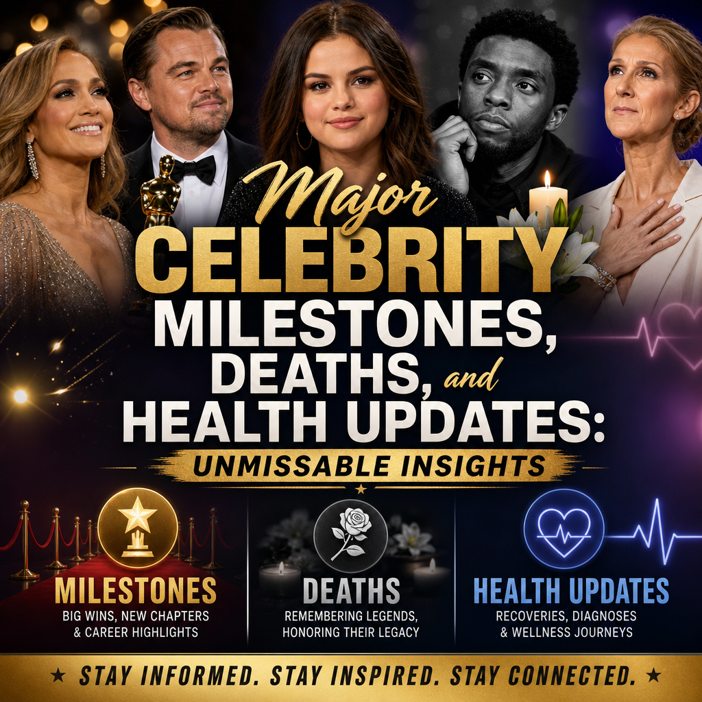 Illustration of Major Celebrity Milestones, Deaths, and Health Updates: Unmissable Insights