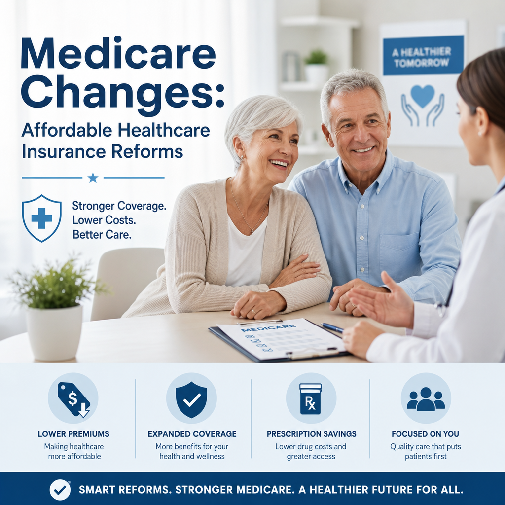 Illustration of Medicare Changes: Affordable Healthcare Insurance Reforms