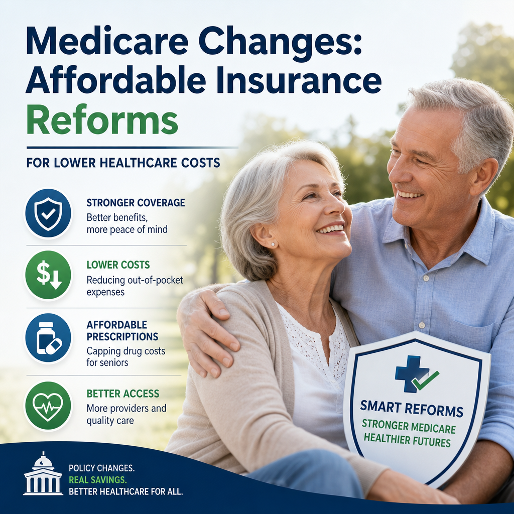Illustration of Medicare Changes: Affordable Insurance Reforms for Lower Healthcare Costs