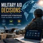 Illustration of Military Aid Decisions: Effortless Strategies for Global Security