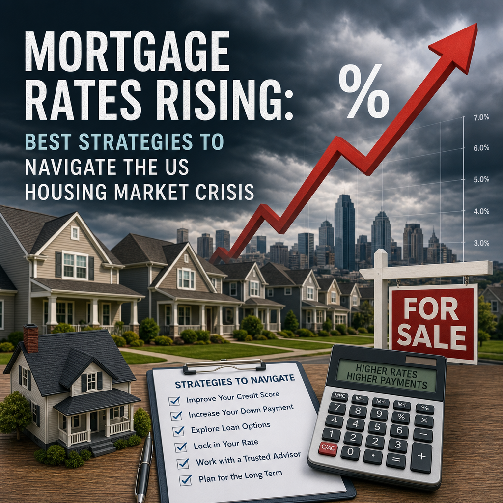 Illustration of Mortgage Rates Rising: Best Strategies to Navigate the US Housing Market crisis