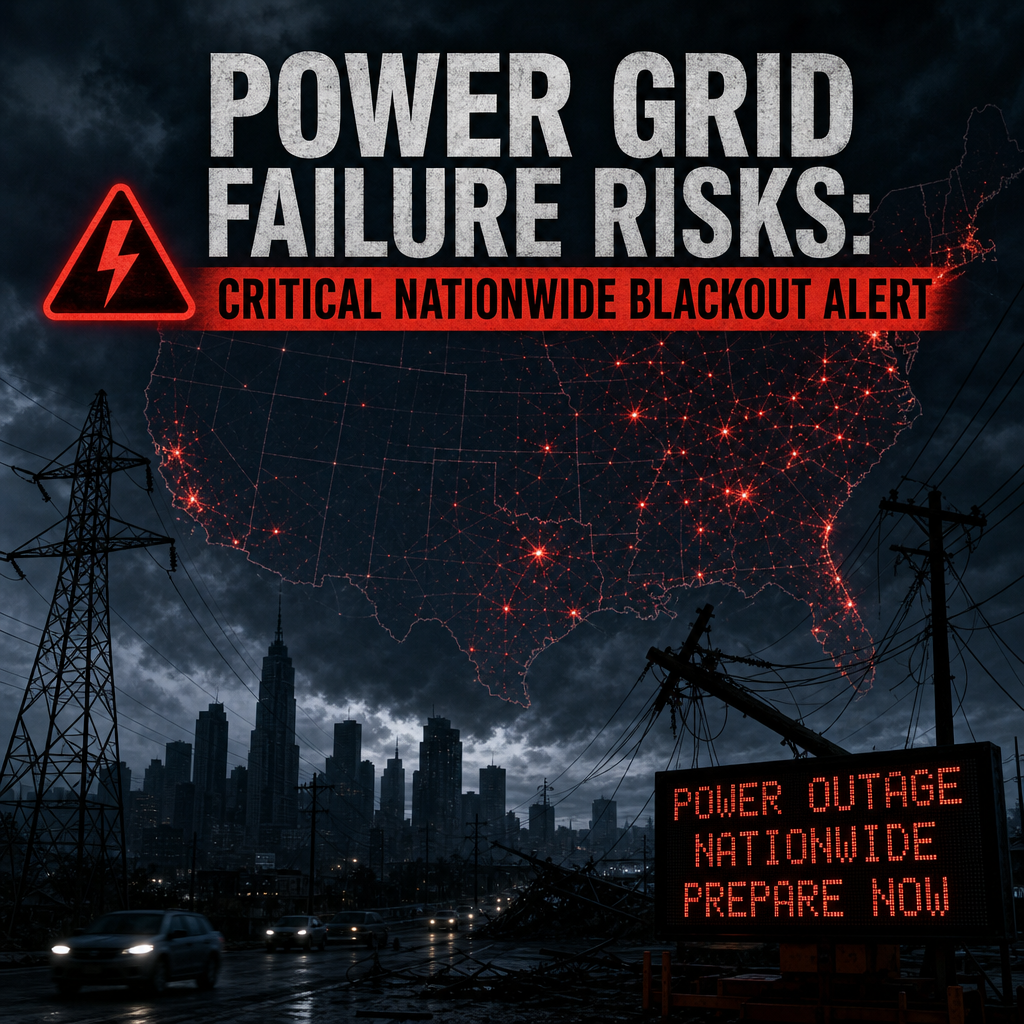 Illustration of Power Grid Failure Risks: Critical Nationwide Blackout Alert