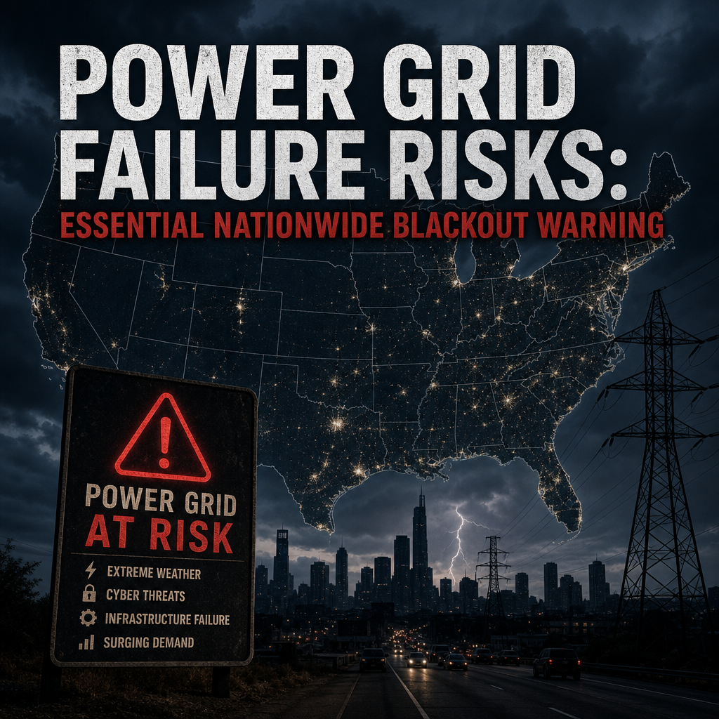 Illustration of Power Grid Failure Risks: Essential Nationwide Blackout Warning