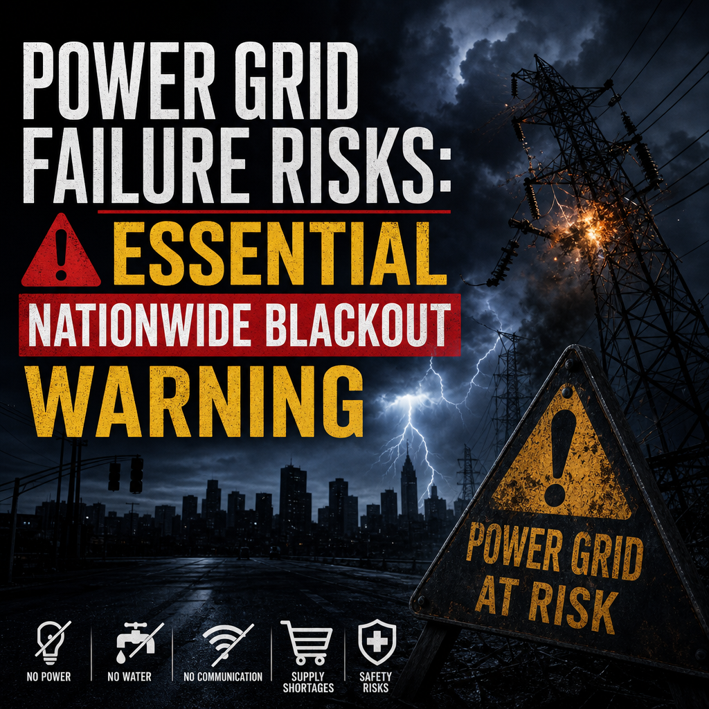 Illustration of Power Grid Failure Risks: Essential Nationwide Blackout Warning