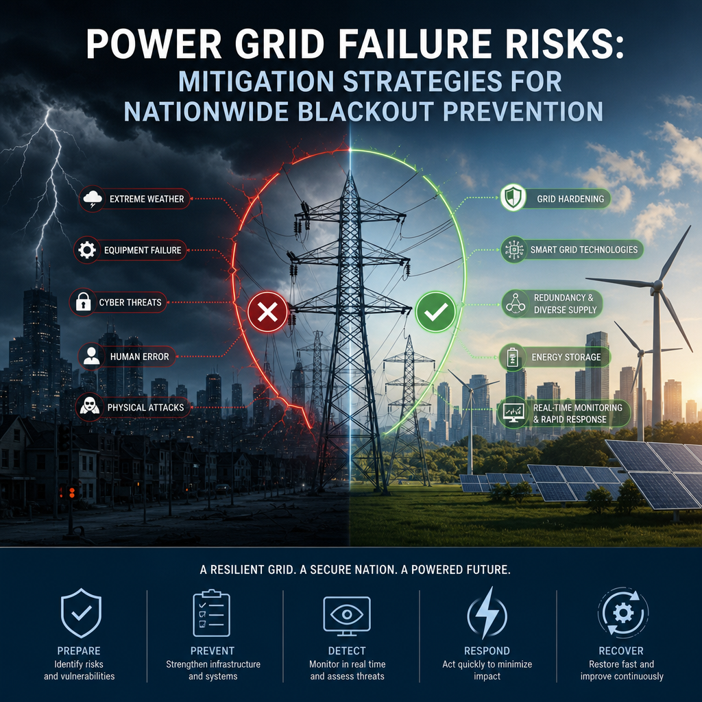 Additional Illustration of Power Grid Failure Risks: Mitigation Strategies for Nationwide Blackout Prevention