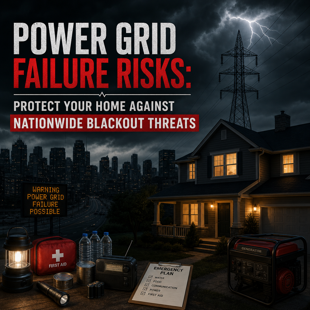 Illustration of Power Grid Failure Risks: Protect Your Home Against Nationwide Blackout Threats
