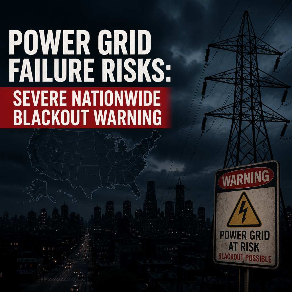 Illustration of Power Grid Failure Risks: Severe Nationwide Blackout Warning