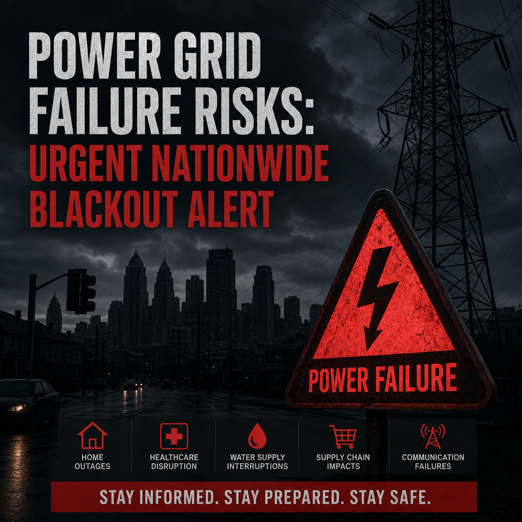 Illustration of Power Grid Failure Risks: Urgent Nationwide Blackout Alert