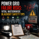 Illustration of Power Grid Failure Risks: Vital Nationwide Blackout Safety Tips