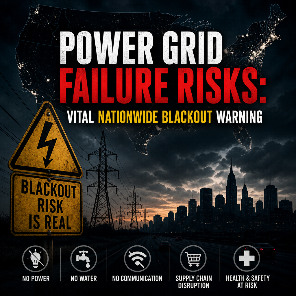 Illustration of Power Grid Failure Risks: Vital Nationwide Blackout Warning