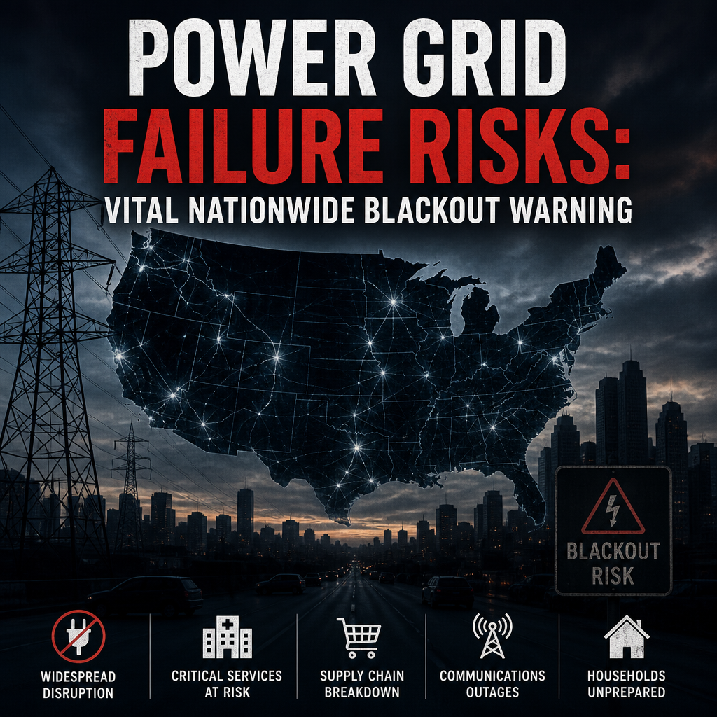 Illustration of Power Grid Failure Risks: Vital Nationwide Blackout Warning