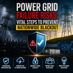 Illustration of Power Grid Failure Risks: Vital Steps to Prevent Nationwide Blackout