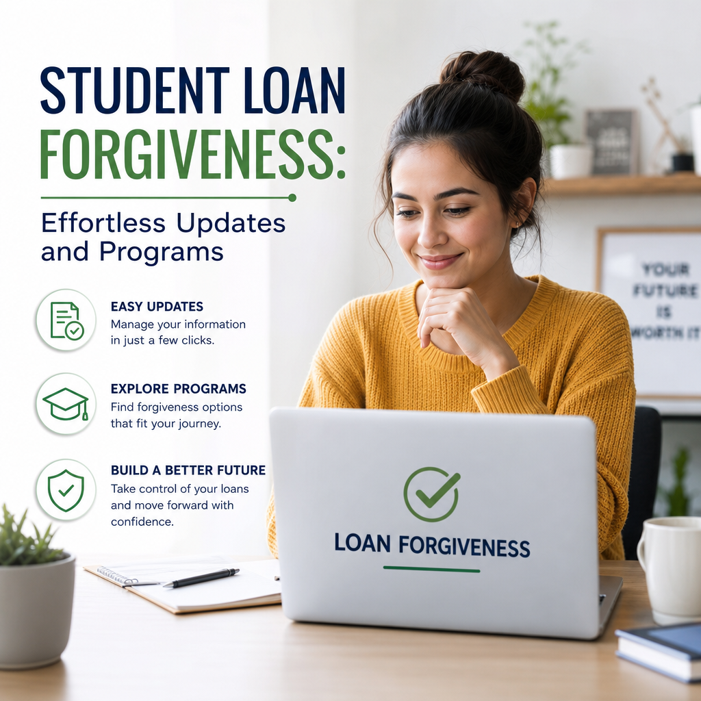 Illustration of Student Loan Forgiveness: Effortless Updates and Programs