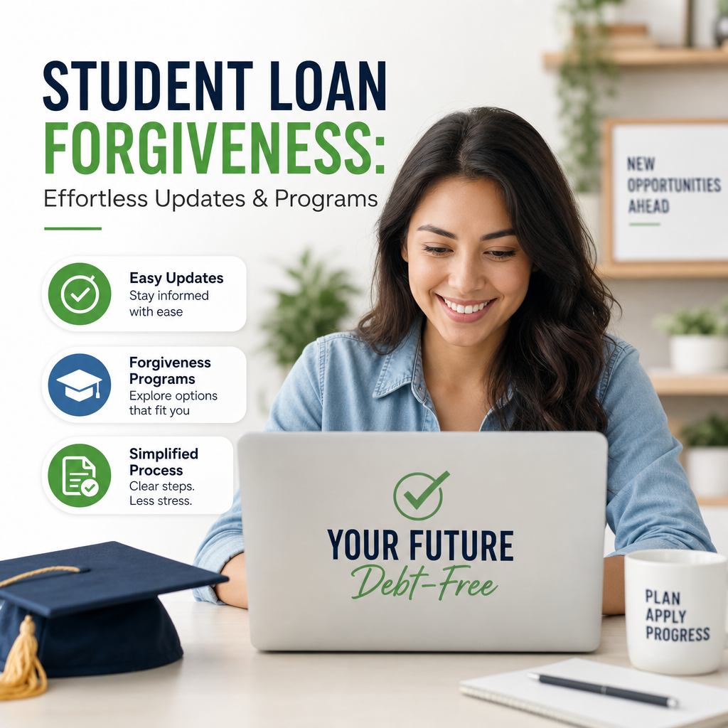 Illustration of Student Loan Forgiveness: Effortless Updates & Programs