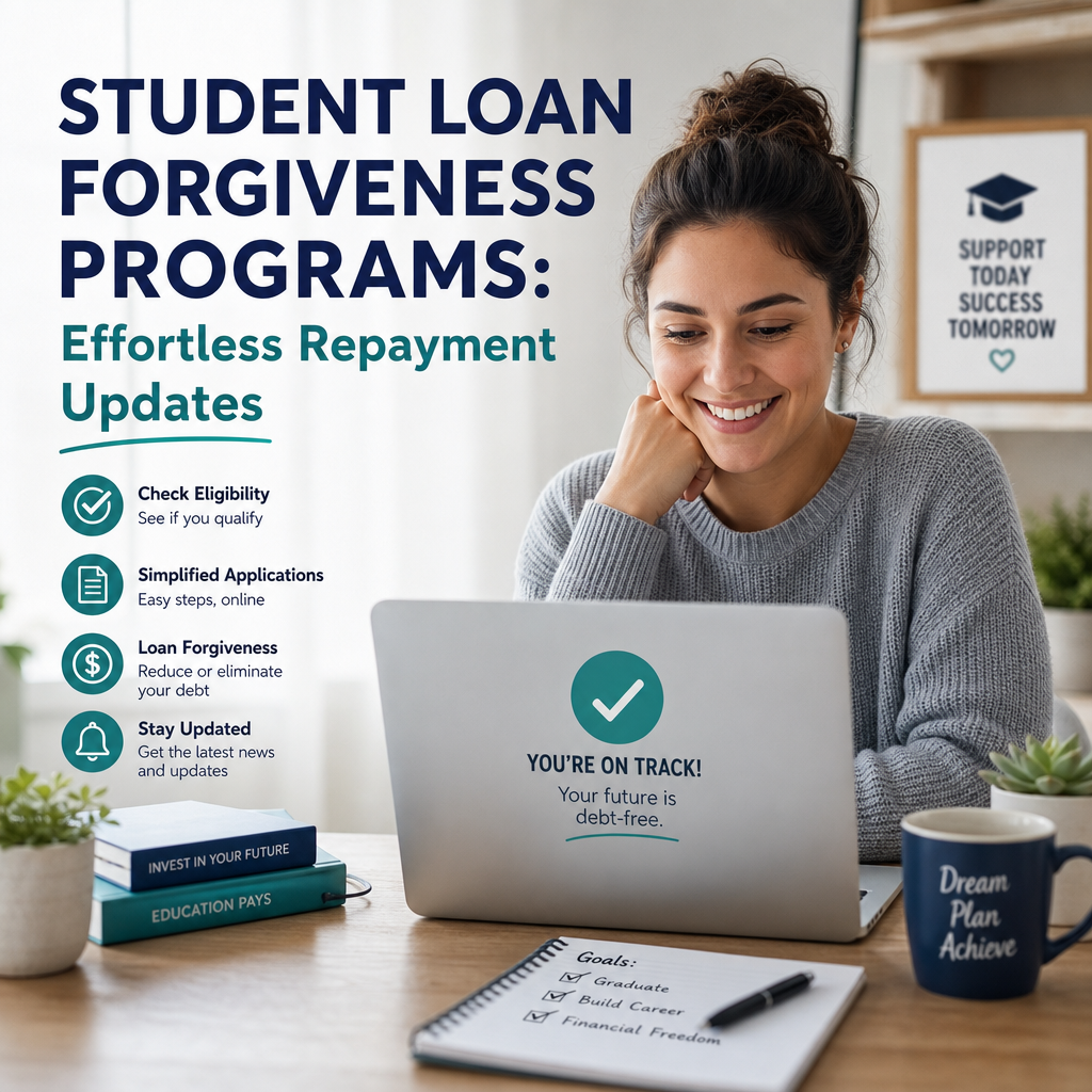 Illustration of Student Loan Forgiveness Programs: Effortless Repayment Updates