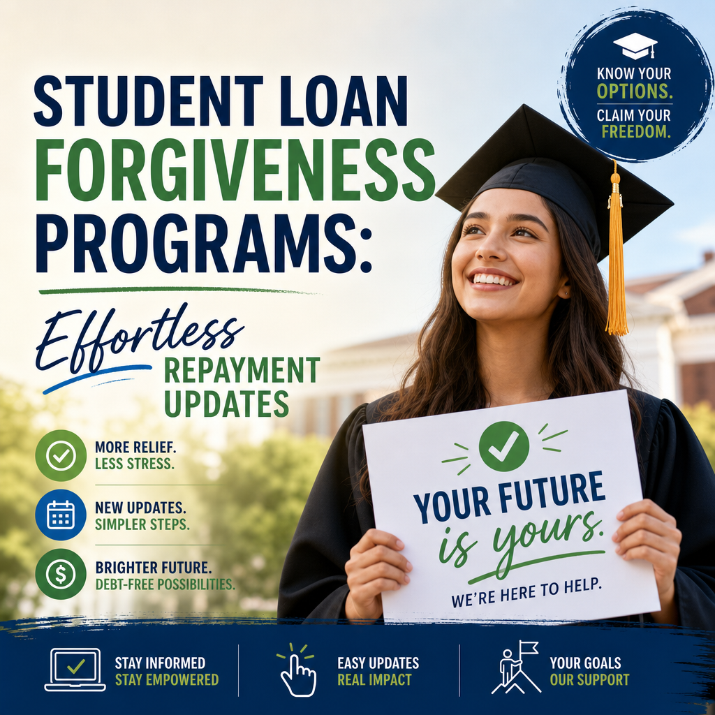 Illustration of Student Loan Forgiveness Programs: Effortless Repayment Updates