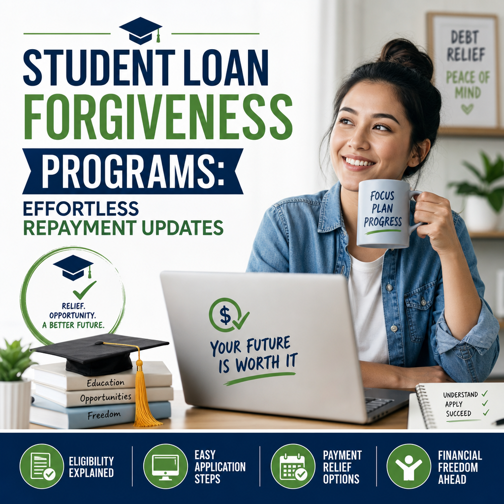 Illustration of Student Loan Forgiveness Programs: Effortless Repayment Updates