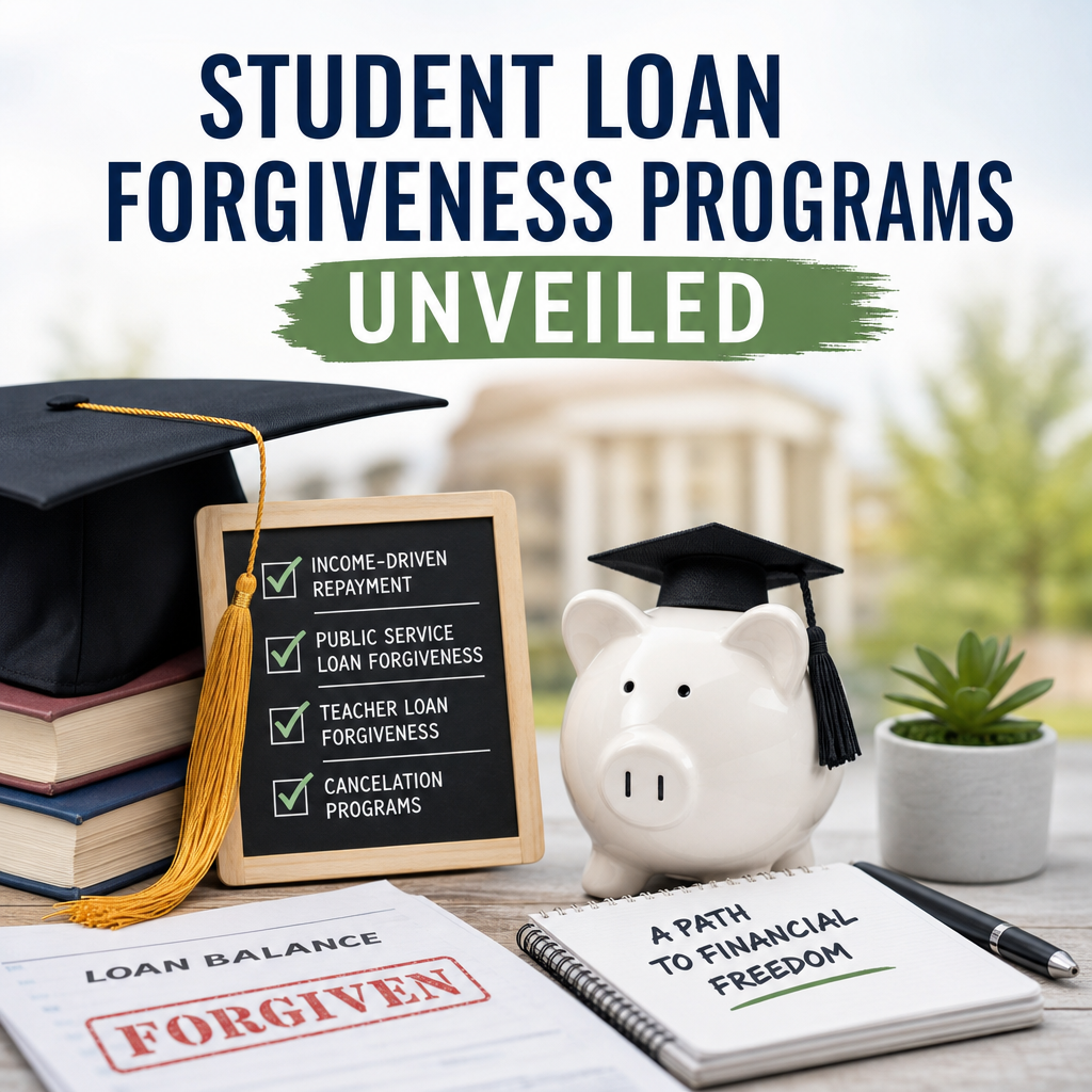 Illustration of Student Loan Forgiveness Programs Unveiled