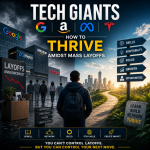 Illustration of Tech Giants (Google, Amazon, Meta, Tesla): How to Thrive Amidst Mass Layoffs